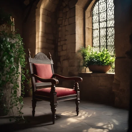 cinematic epic realistic photo, cinematic film still cinematic photo interior design concept, (medieval fantasy room:1.3), throne chair, furniture cut from ancient stone, inscriptions, runes, pbr texture sandstone old stone, scratched, eroded, layered, cracked, colourful, simple plain background <lora:Sandstoneold-SDXL:1>, red velvet draperies, green plants n garden visible through window, . 35mm photograph, film, bokeh, professional, 4k, highly detailed . shallow depth of field, vignette, highly detailed, high budget Hollywood movie, bokeh, cinemascope, moody, epic, gorgeous, film grain, grainy, photorealism, golden hour, Crewson style shadowing, 8k resolution, analog color kodak, film grain, neutral colors,