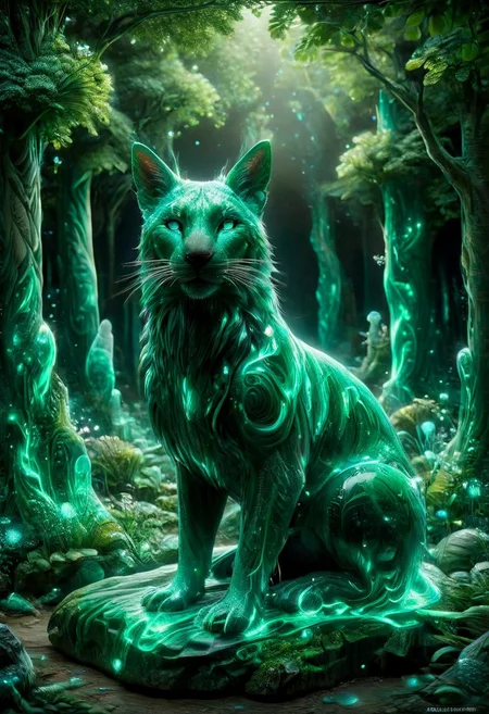 A surreal 3D render of a whimsical nature installation sculpture by a female artist, made of malachite, featuring intricately designed animals, expressionist style, beautifully lit, high resolution, vibrant colors, surrounded by a dreamlike environment. 
3d-rendering, concept-art, digital, dreaminess, futuristic, multimedia, sculpture, virtual-reality
concept-art, awesome full color, fantasy, epic, majestic, magical, dreamy, perspective, light and shadow, moody, epic, 
beautiful, painterly, aesthetic, textural, vivid, vibrant, intricate details, highly detailed, ultra-detailed, absurdres, 
ais-blmn, 
malachite_style
