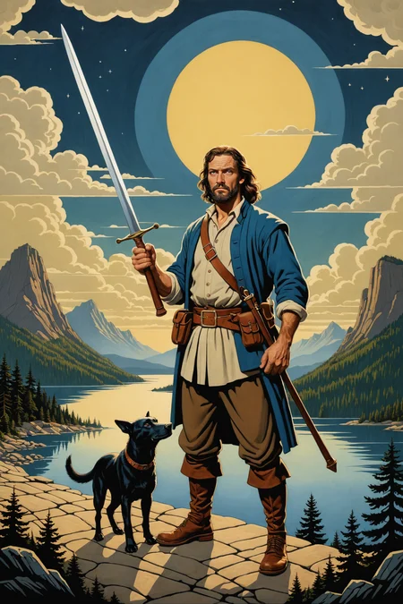 by NC Wyeth and Bess Hamiti in the style of Mark Briscoe <lora:more_art:0.20><lora:huge_anime_eyes:0.85><lora:attractive:0.75><lora:great_lighting:1.00><lora:aesthetic:0.85><lora:photorealistic_portrait:0.85><lora:clothing_slider:1.00><lora:RMSDXL_Enhance:0.45><lora:RMSDXL_Creative:0.35><lora:RMSDXL_Photo:0.45><lora:RMSDXL_Darkness_Cinema:0.50><lora:XDetail_heavy:0.45><lora:perfect_eyes:0.15><lora:perfect_hands:0.15><lora:midjourney:-0.15><lora:looking_at_viewer:0.75>