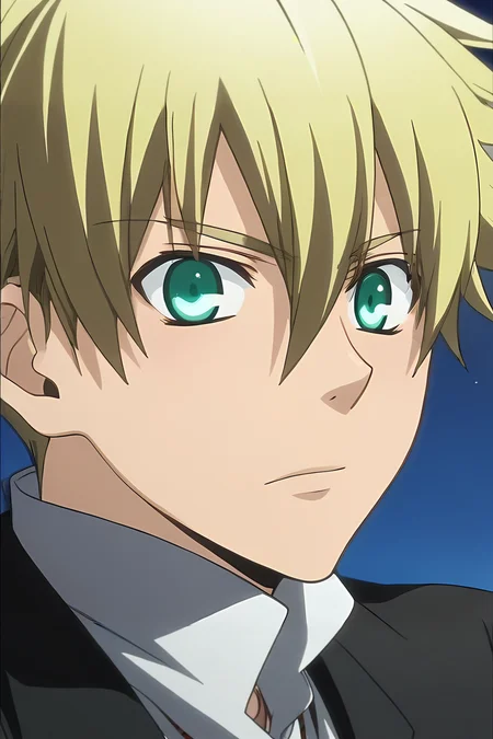score_9, score_8_up, score_7_up, source_anime, rating_safe, intricate details, anime screencap, anime coloring, official style, , , 1boy, solo, male focus, <lora:liberta_arcana_famiglia_pony:0.96>, liberta_arcana_famiglia, blonde hair, green eyes, short hair, hair between eyes, close-up, cemetery, night, crescent moon, one leg up, nervous, businessman costume, <lora:sdxl_lightning_8step_lora:1>