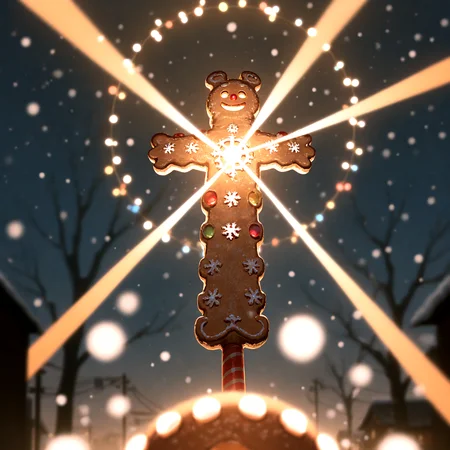 masterpiece, best quality, amazing quality, very aesthetic, absurdres, newest, volumetric lighting
gingerbread, snowing, merry, Gingerbread woman, dekosukentr,<lora:Gingerbread_Man:0.6>,
masterpiece, best quality, amazing quality, very aesthetic, absurdres, newest, volumetric lighting