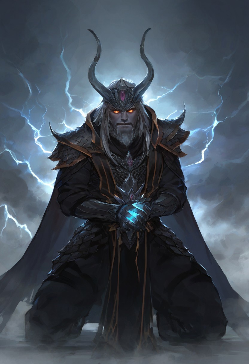 score_9, score_8_up, score_7_up, score_6_up,verybadimagenegative_v1.3,
Depict the rise of the Antichrist as a dark, ominous figure standing at the center of a chaotic, apocalyptic world. The figure should have an imposing, charismatic presence, dressed in elegant, regal attire with a dark aura surrounding them. The background features a crumbling city skyline, with people kneeling in worship, while others are running in fear. In the sky, there are storm clouds, lightning, and distant signs of cosmic turmoil. At the base of the figure, there are symbols of false miracles—like glowing hands—and the shadow of a great beast, symbolizing deception. The overall mood should be dark, foreboding, and filled with tension, capturing the rise of evil before the final battle.