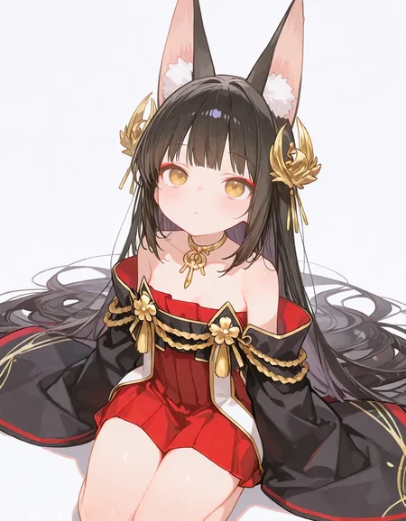 1girl, solo, nagato \(azur lane\), seiza, looking at viewer, looking up, 
very awa, masterpiece, best quality, amazing quality, absurd res, hi res, highres,  <lora:NoobV065sHyperDmd:0.3>  <lora:rupetan:0.8>