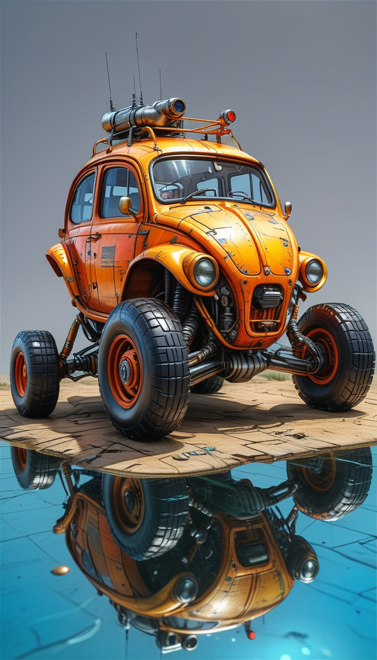 (in ARTIST style:1.4), (masterpiece:1.7), properly positioned, straight,
View of buggy vehicle
(science fiction texture, science fiction skin, someplastic, no humans, reflection, retro, transparent, device, Transparent Texture, skin texture, smartphone)
(masterpiece:1.8), (highest detailed:1.8), , perfectly lighted, (contrast), (saturated), (((sharp focus))),
(hyperdetailed:1.3), (intricate details:1.2), (Refined details:1.3), (best quality:1.5), highly detailed textures, vibrant colors,
(ultra sharp focus:1.8), (detailed skin:1.8), (thin lines:1.8), (best quality:1.8),
<lora:Apparatus_-_Traction_City_Walkers_Vehicles:0.7>,