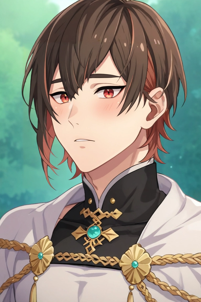 score_9, score_8_up, score_7_up, , rating_safe, , anime screencap, , official style, , depth of field, 1boy, solo, male focus, <lora:yakumo_nu_carnival_pony:0.9>, yakumo_nu_carnival, brown hair, red eyes, short hair, multicolored hair, two-tone hair, red hair, , , <lora:sdxl_lightning_8step_lora:1>