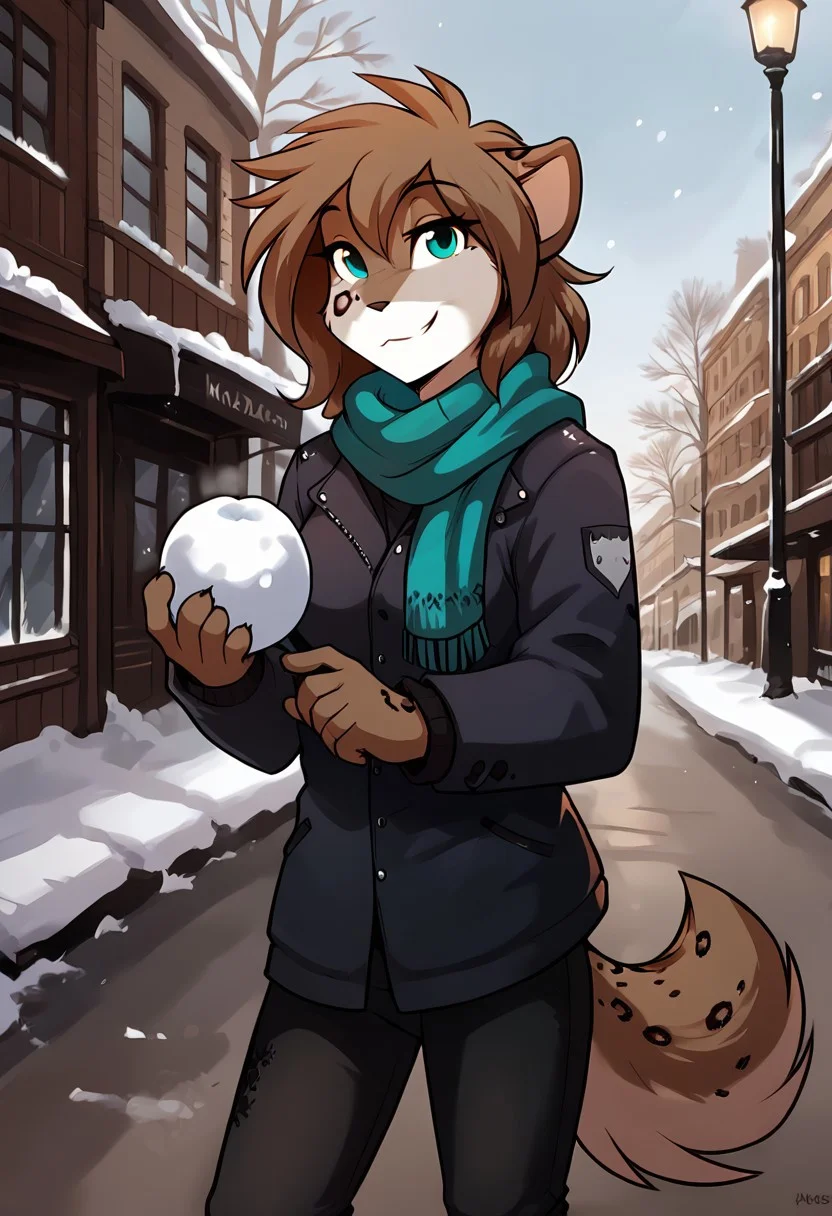 score_9, score_8_up, score_7_up,score_6_up,score_5_up, source_furry
BREAK
solo, furry female anthro, medium hair, medium breasts, (cute, smile, seductive, looking at viewer), black winter jacket, green scarf, black winter pants, (outdoors, standing, winter, winter park, Playing snowballs), playing snowballs, throwing a snowball
BREAK
<lora:Kathrin-Twokinds-SDXL-AnonTK-V1:0.85>, kathrin-twokinds, keidran, mammal, canine tail, teal eyes, <lora:p:0.35>