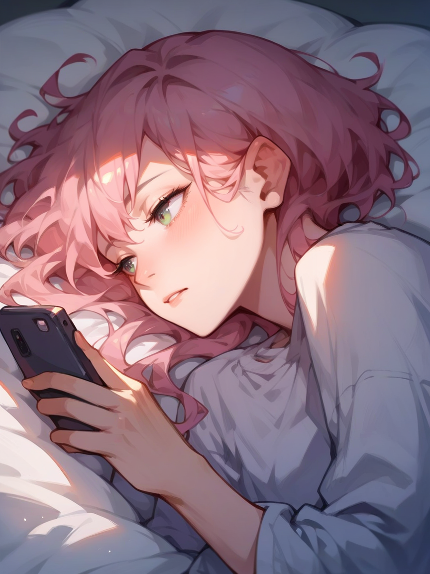 score_9, score_8_up, score_7_up, score_6_up, score_5_up,   <lora:ph0n3XLP_r1:1> ph0n3, , holding phone, lying
