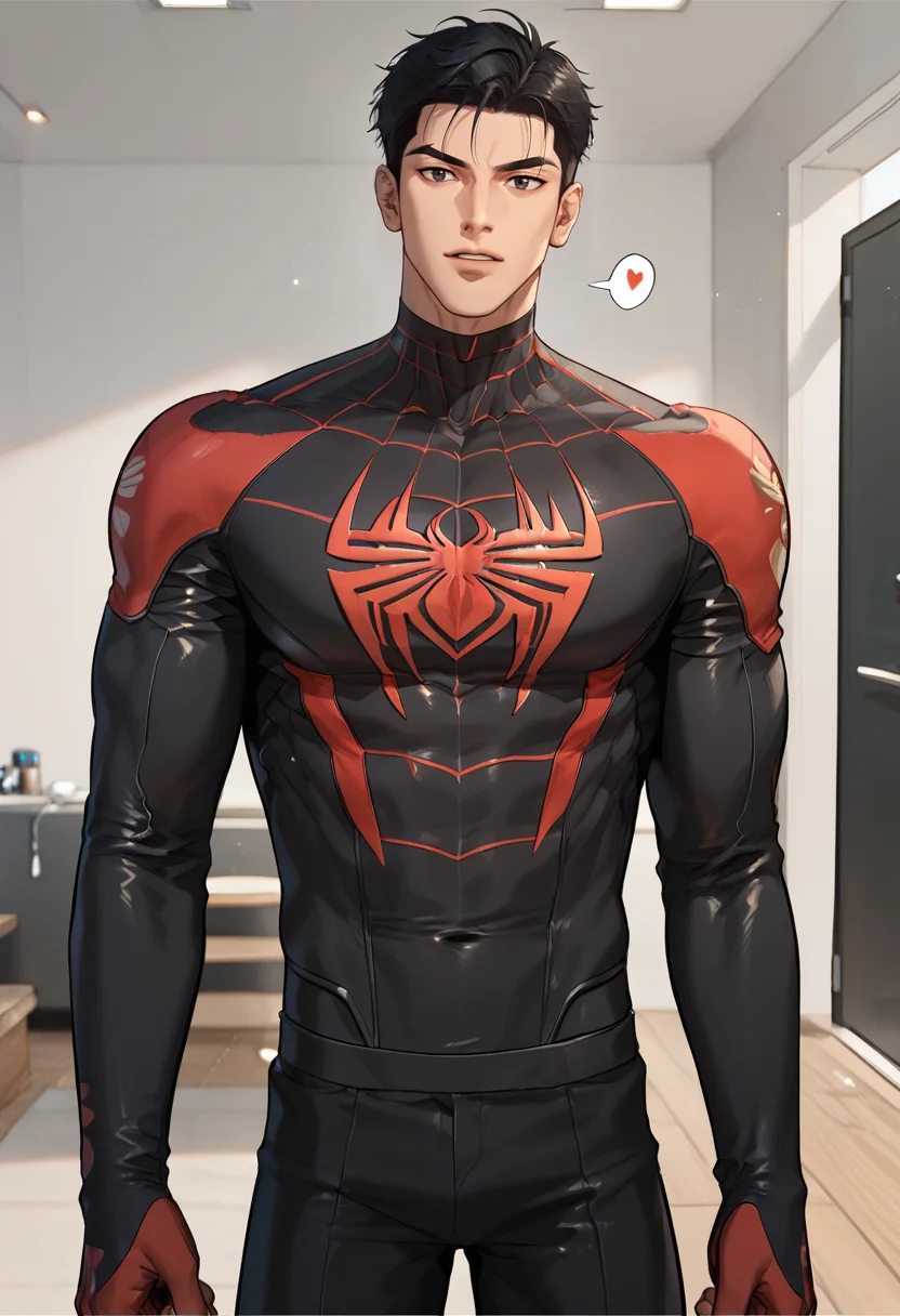 score_9,score_8_up,score_7_up,1boy,solo,yaoi,bara,male focus,fairly nsfw,uncersored,highres,best quality,amazing quality,best aesthetic,absurdres,<lora:add-detail-xl:1>,<lora:Expressive_H:1>,Expressiveh,<lora:jaekung:0.6>,jaekung,thighs,looking at viewer,stylish_pose,<lora:milesPony:0.5>,milessuit,