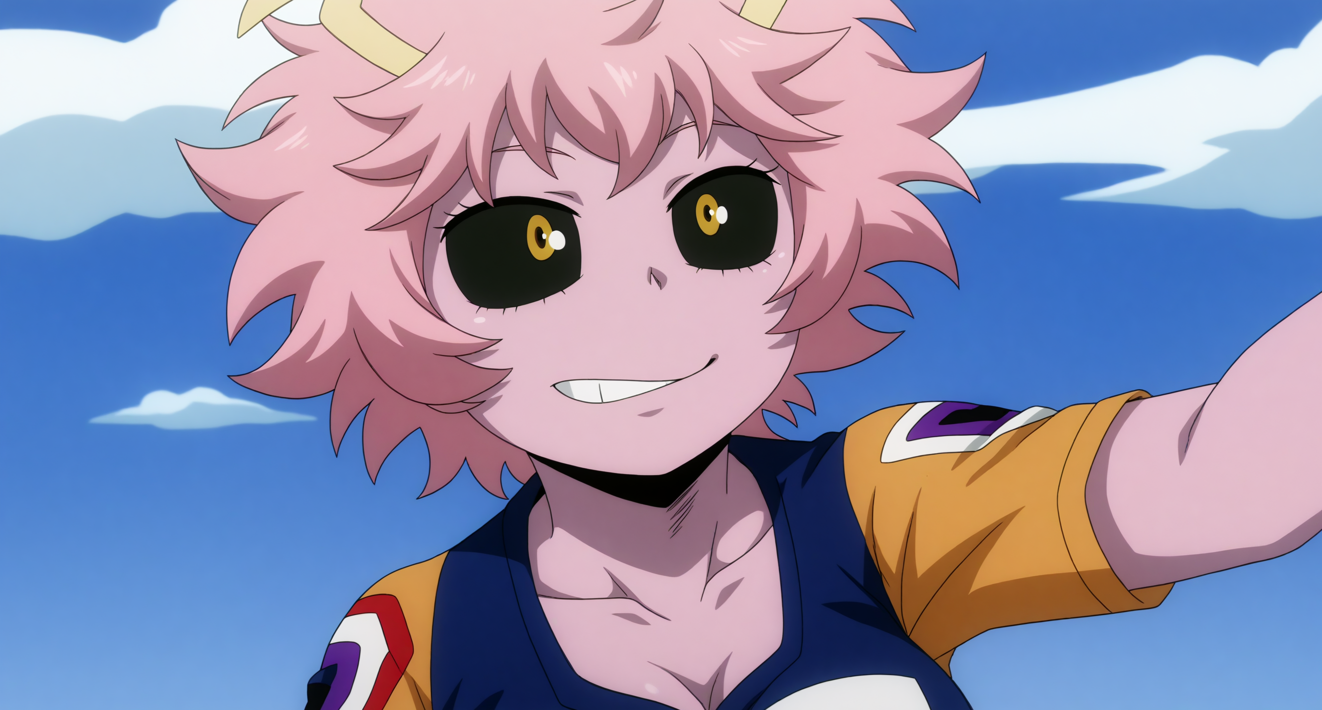 Ashido_Mina, solo <lora:My_Hero_Academia-Ashido_Mina-PDXL:0.8>