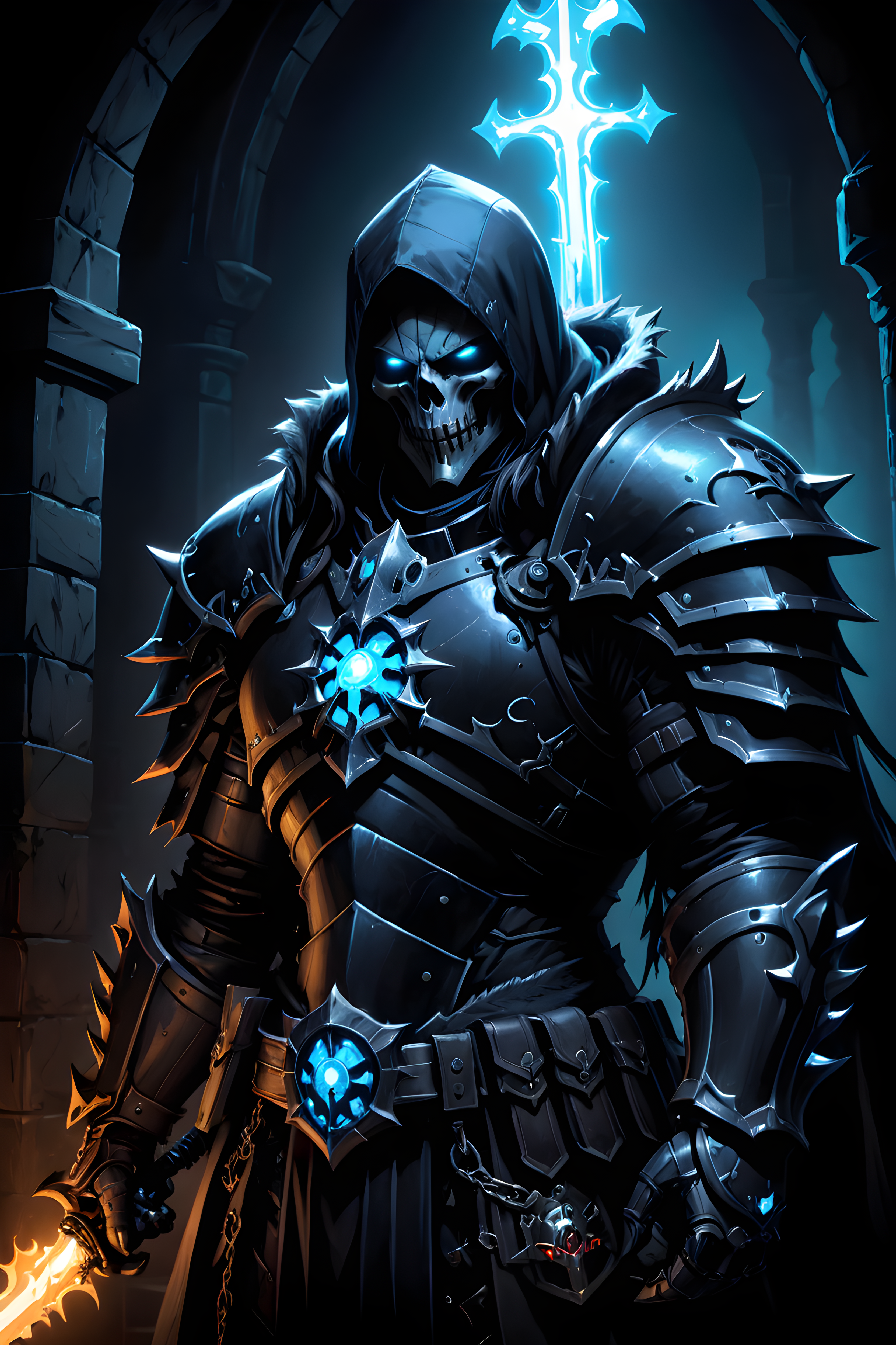 evil death knight,
fully armored,
holding glowing black sword,
perfect anatomy,
Shoulder Portrait,
dungeon background,
masterpiece,
best quality,
darkest dungeon,
shadowverse,
artgerm,
greg ruktowski,