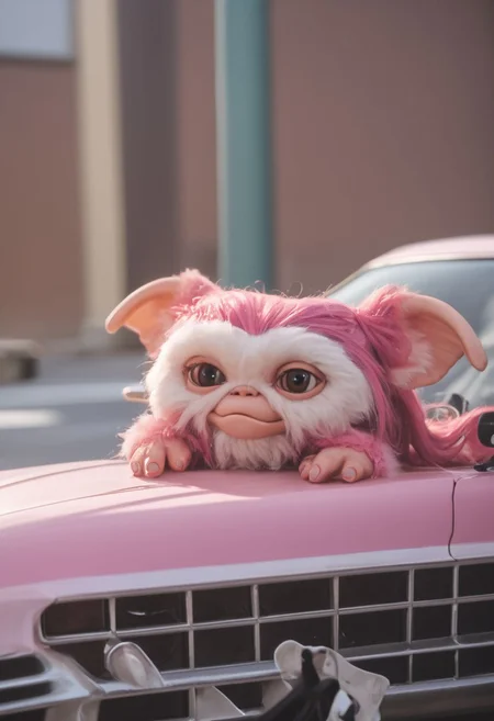score_9, score_8_up, score_7_up,source_furry,#giz#, (gremling driving a pink convertible car toy , Hands the steering, wheel down, hair moving through speed  :1.0) , amazing world, vivid colors, detailed , portrait in street of city, ( ultrarealist photography :1.3)