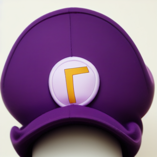 Waluigi hat, from the side, hat only, headwear only, purple headwear, headwear, object only, hat,