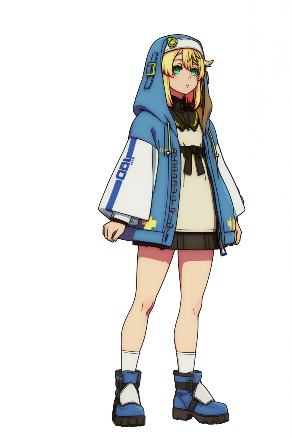Bridget, full body, anime coloring <lora:Guilty_Gear_Strive_-_Dual_Rulers_-_Bridget_-_illustrious:0.8>