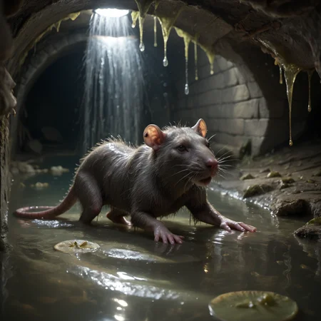 score_9, score_8_up, score_7_up, score_6_up, BREAK, RAW, medium shot, realistic photo of a rat monster, monster, standing, <lora:SPTC_V3.1_Test:0.75>, SPTC, sewer, slime, water, partially submerged <lora:rat_monster:0.8>