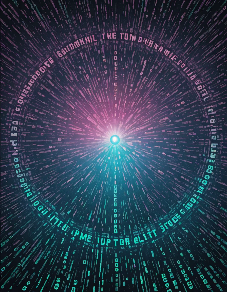 Glitchcore Art Style, detailed, mmatrix-style, silhouette, code, text focus, glitch, digital dissolve, dynamic, dramatic, distorted, vibrant colors, glitchcore art style