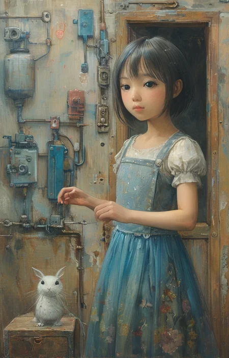 masterpiece,best quality,<lora:tbh161-sdxl:0.9>,illustration,style of Shaun Tan, portrait of idolmaster cinderella girls,