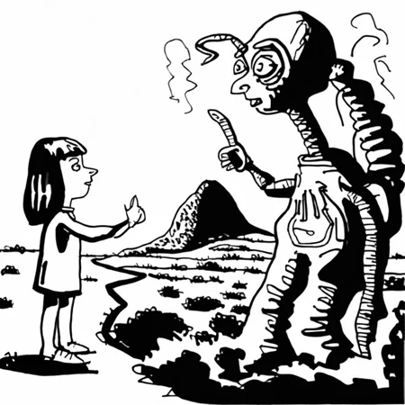 drawix19 girl and alien<lora:drawix19:1>
