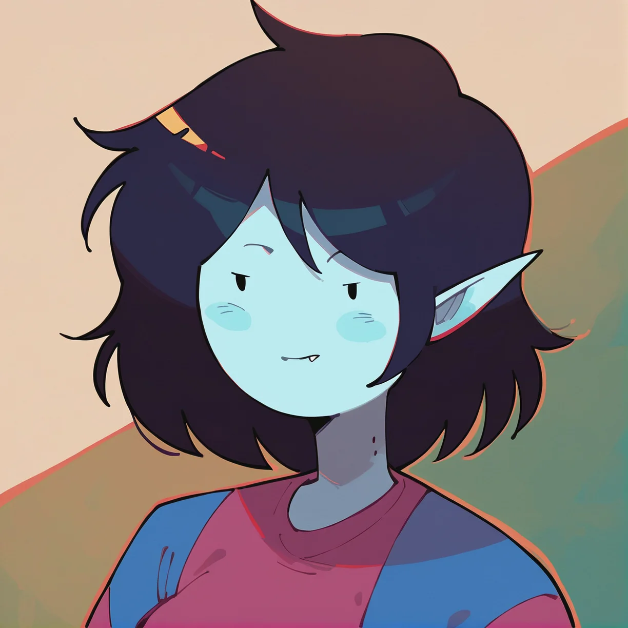 score_9, score_8_up, score_7_up, m4rc3l1n3,1girl,solo, looking at viewer, dot eyes,grey skin, medium hair,marceline abadeer from adventure time <lora:marceline_v4:1>