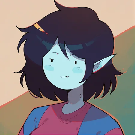 score_9, score_8_up, score_7_up, m4rc3l1n3,1girl,solo, looking at viewer, dot eyes,grey skin, medium hair,marceline abadeer from adventure time <lora:marceline_v4:1>