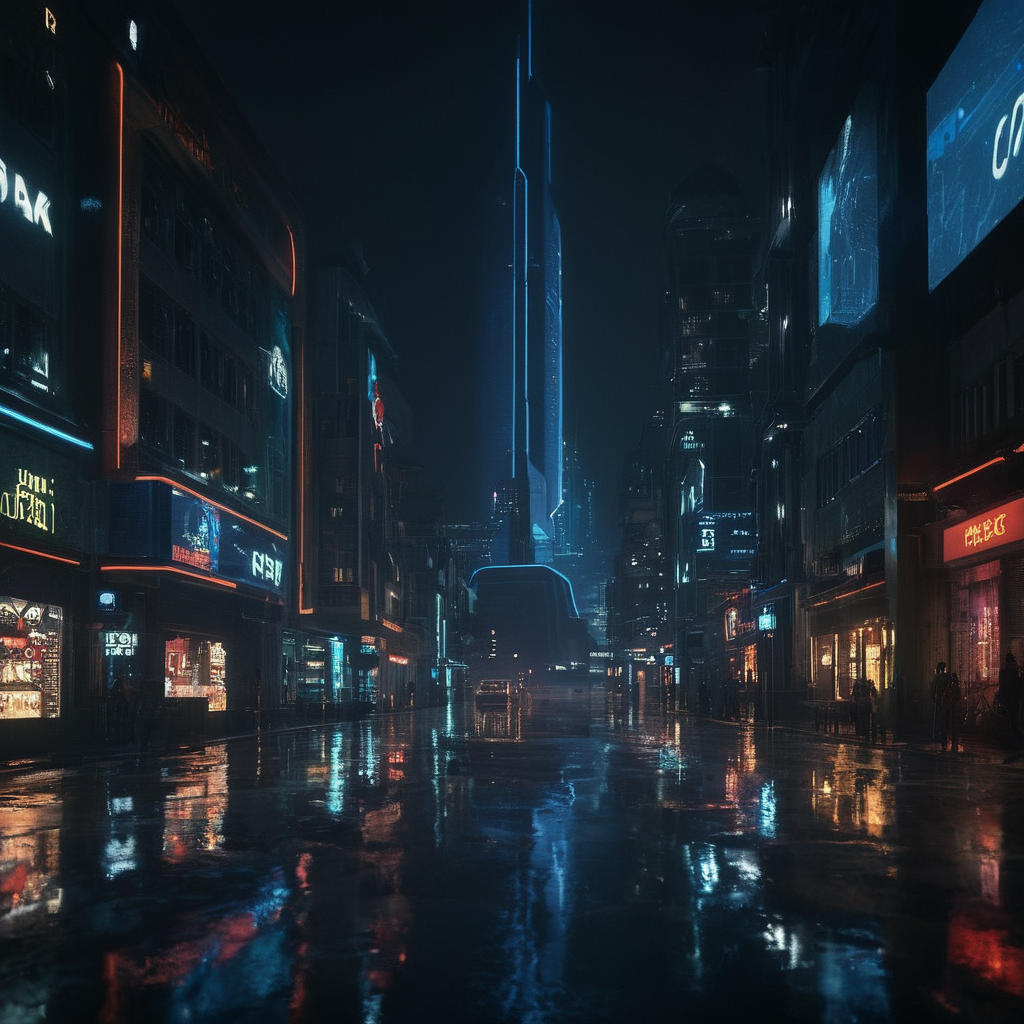 cinematic film still of  <lora:perfection style:0.3> perfection 
 <lora:Unreal Engine style:0.3> Unreal Engine
<lora:Detroit Become Human style:0.9>
In the year 2038 a city at night with a lot of lights,no humans,night,building,scenery,science fiction,city,cityscape,skyscraper,city lights , detailed setting, detailed background, , shallow depth of field, vignette, highly detailed, high budget, bokeh, cinemascope, moody, epic, gorgeous, film grain, grainy