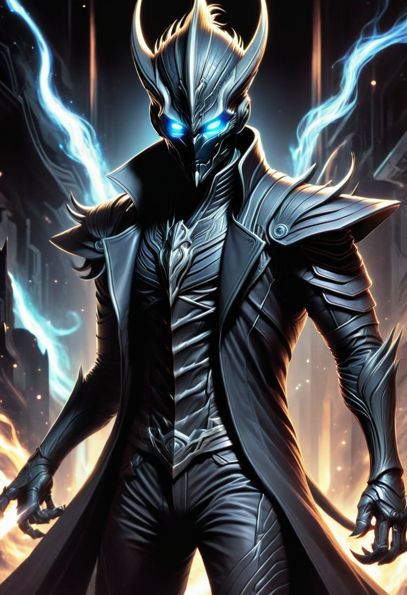 DonMN01rXL anime male xeno'jiiva, warlock,sharpshooter, chausse ,  <lora:DonMN01rXL-000008:0.8>