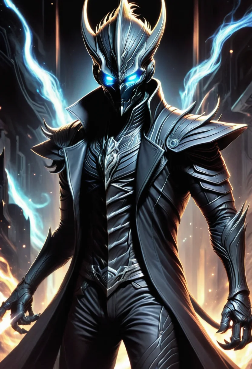 DonMN01rXL anime male xeno'jiiva, warlock,sharpshooter, chausse , <lora:DonMN01rXL-000008:0.8>