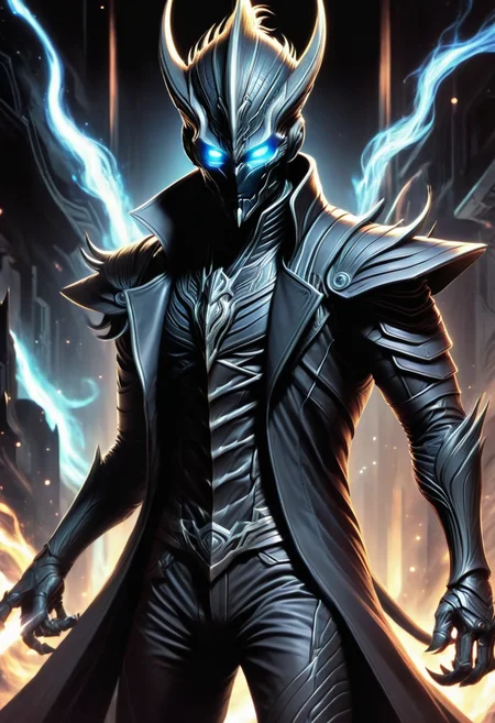 DonMN01rXL anime male xeno'jiiva, warlock,sharpshooter, chausse , <lora:DonMN01rXL-000008:0.8>
