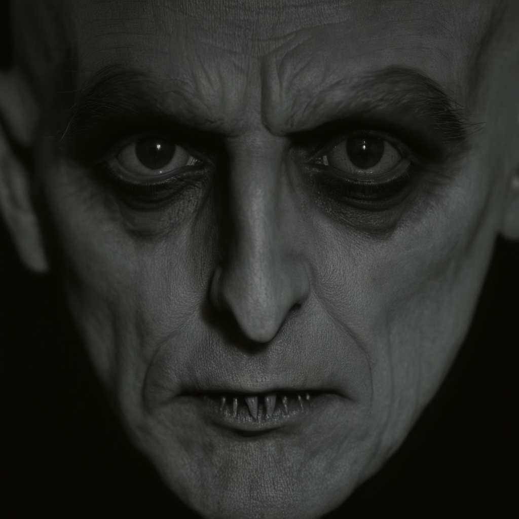 cinematic film still of  <lora:Nosferatu:1>
Nosferatu staring at camera with black eyes, shallow depth of field, vignette, highly detailed, high budget, bokeh, cinemascope, moody, epic, gorgeous, film grain, grainy
