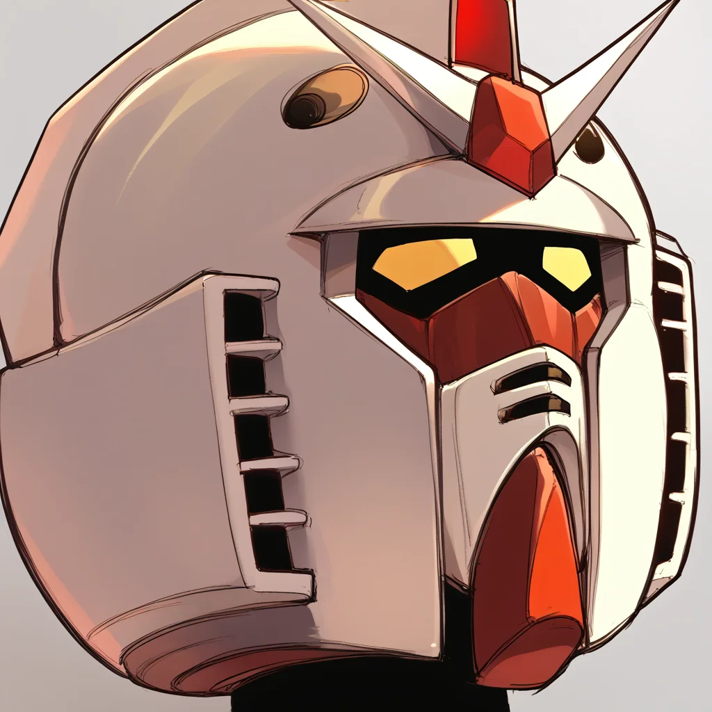 (score_9:0.9),score_8_up,score_7_up,anime style,rating_safe,(zPDXL),<lora:Gundam RX-78-2 ponyXL v1.5:1>,Gundam RX-78-2,solo,gradient background,gradient,grey background,portrait,close-up,