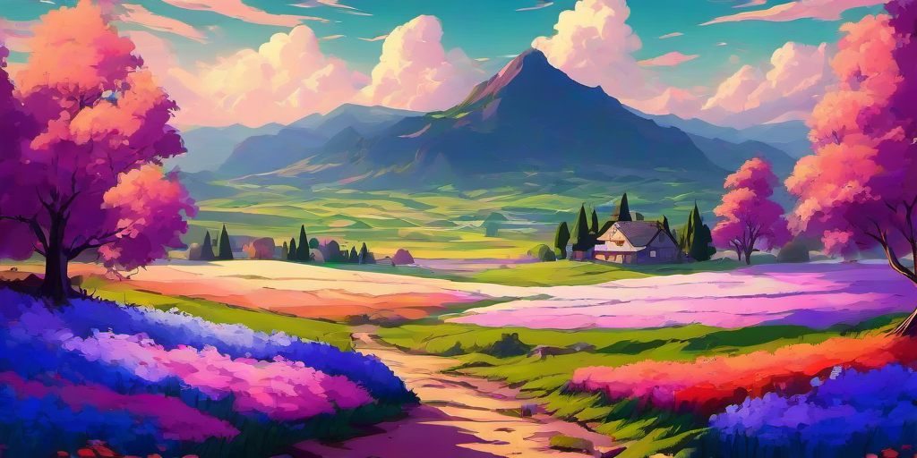 masterpiece high quality
<lora:PE_ToonLand:1> PEToonLand
landscape,flower field