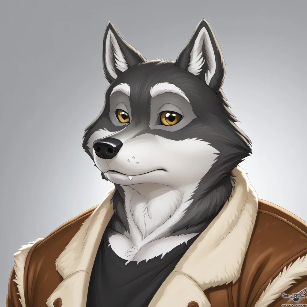 score_9, score_8_up, score_7_up, source:furry, dynamic lighting, detailed background, bedroom background, anthro, furry, male, 1boi, (headshot), solo, (detailed face, detailed eyes), WB_sketchv1, furry, anthropomorphic character, WB_SketchV1
BREAK
Mr_Badwolf, Anthro Wolf, Wolf, BBW, Ever_after_high, dark gray fur, white snout, white eyebrows, white inner ears, black nose, white sclera, yellow eyes, black lips, large muscles, muscular, thick neck, leather jacket, fleece-lined jacket, torn jeans, digitgrade legs,
BREAK
<lora:add-detail-xl:1.5>