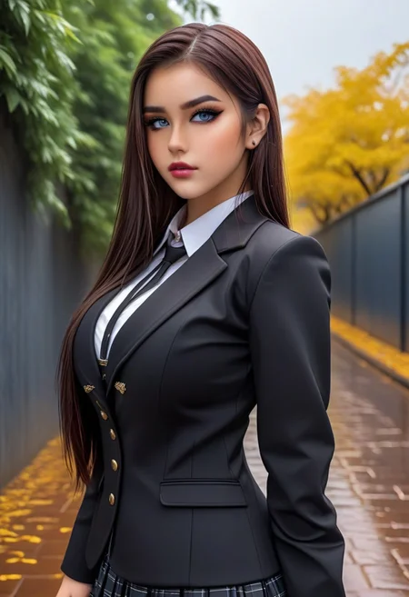 28yo              V3r0t1k4,                                                          alleywall background,                              black jacket, long sleeves
