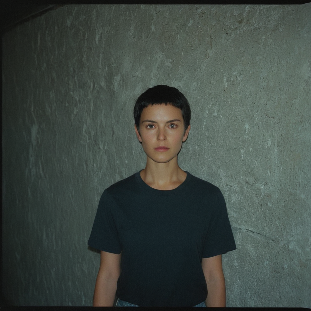 UHD, 4k, ultra detailed, cinematic, a photograph of Kodak Image of  <lora:Film Grain style:1> high image noise:1.2 high image Grain:1.2 Kodak Gold 200
Film grain still image of a woman standing in front of a wall with a light on,solo,looking at viewer,short hair,shirt,black hair,1boy,upper body,male focus,border,dark,black border , cinematic look, film look, filmic, contrast, detailed, high quality, sharp image, film color, Kodak Motion Picture Film style, different color, different people, different look, different style, 35MM Film, 16MM Film, Photographic film, music video style, artistic style, cinematic style, film granularity, film noise, image noise, artistic effect, Fujicolor, Fuji film, Analog photography, movie style, movie still, Film grain overlay, Film Grain style, epic, beautiful lighting, inpsiring
