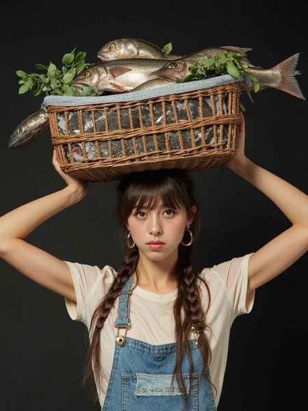 There are wonderful studio lights and various reflections,
18yo beautiful cute girl with blushing and female orgasm.skin naturally showing the texture of blood vessels and detailed pale skin,
--,
<lora:Nakajo_Ayami_f1:1>,she is Nakajo Ayami, --,A fishmonger's daughter balances baskets on her head in Busan harbor dawn. Her rubber apron glistens with scales forming constellation patterns braided hair coiled with bioluminescent seaweed. Ice mist rises from crates to frame her flushed cheeks while fish gills pulse in rhythm with her breathing. Hyper-realistic textures: calloused hands vs silk-thin fish membranes rusted hooks casting lace-like shadows on her neck. The magic hides in the synchronized sway of every creature's movement with her hips.