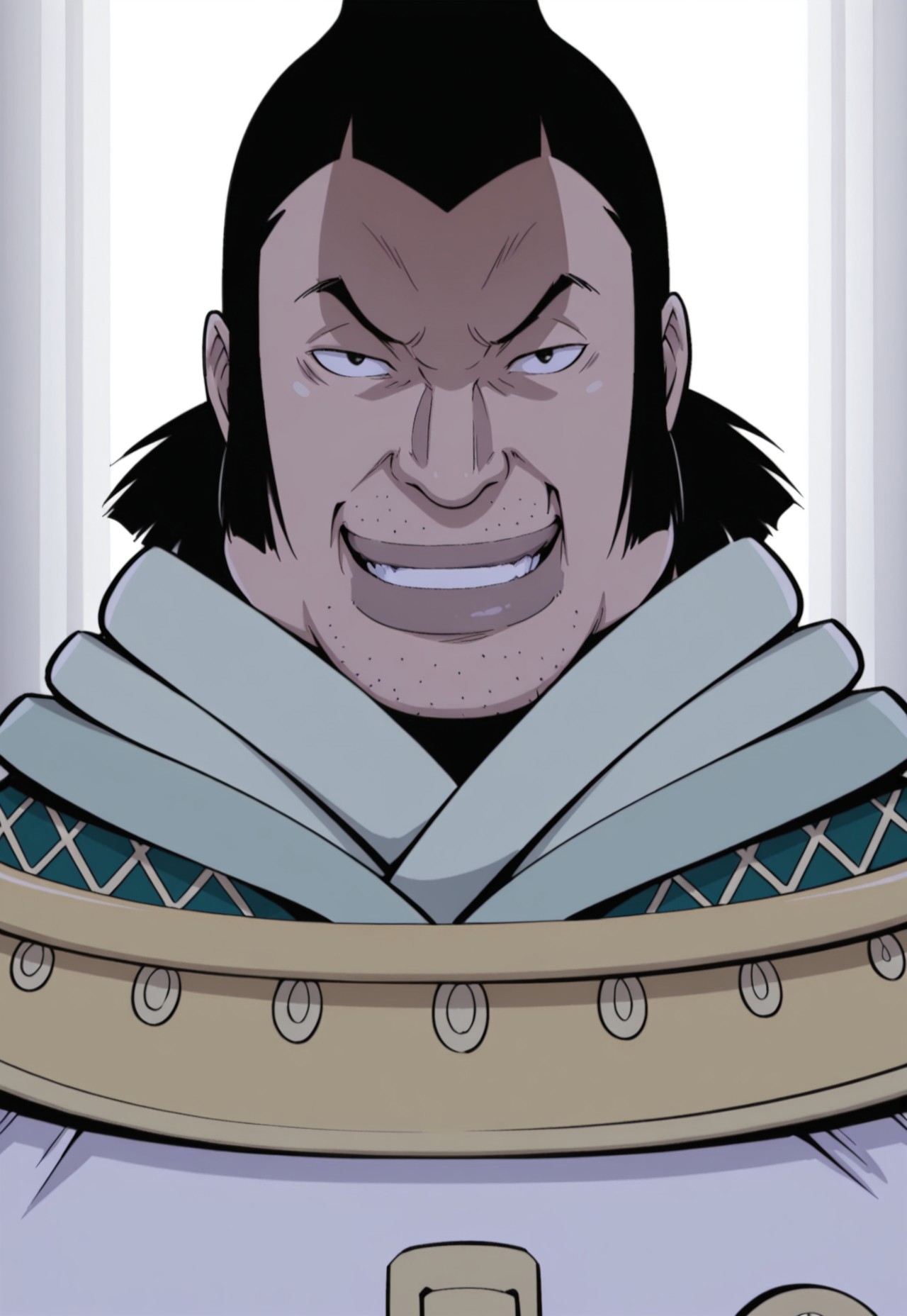solo, masterpiece, modern, new, 1boy, male, masculine face, daddy looking face,

OPCharlos, black hair, facial hair, white outfit, headshot, looking at viewer, smiling