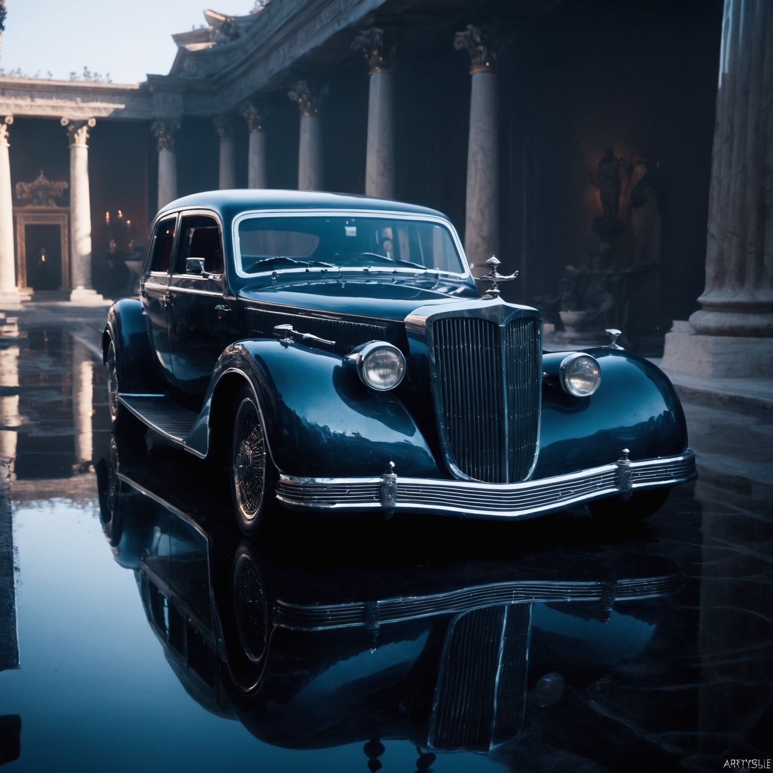 image in zz artstyle, (Hades themed car:1.2), realistic, reflection, cinematic, cinematic shot, cinematic lighting, depth of field, concept car, dynamic, god of underworld, olympus, greek mythology, <lora:lora_32-32_render_adamw8bit_constant_2e-5_100ep_fp16_0drop_scaleweight0_minsnr5-2repeats:1>