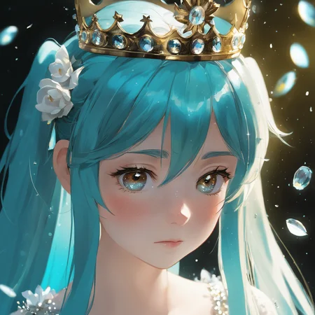face focus, masterpiece, best quality, 1girl, hatsune miku, white roses, petals, night background, fireflies, light particle, solo, aqua hair with twin tails, aqua eyes, standing, pixiv, depth of field, cinematic composition, best lighting, looking up
RAW photo, (photo flash:1.5) (fashion photography) (pictorialist style), fashion shot, realistic photo style, sharp focus
sunlit hall, weeping princess, regal throne, dust particles, tiny stars, tears glistening, profound sorrow, inconsolable grief, loneliness, heartache, despair, grace, majesty, radiant light filtering, golden aura, heavy crown, velvet robes, bejeweled, crystal chandelier, somber ambiance
(full body shot) of a 20 yo princess wearing a crown, she is angry or crying, sad looking, tearful and open-mouthed, reveal sorrow, teary, tear, sorrow, crying, transparent liquid, water tears, glass tears, cute face, unkempt hair, detailed eyes, complexion nuances, dappled light on face, no make-up, detailed face and eyes, very thin eyebrows, pale skin, natural skin texture, (highly detailed skin:1.1), textured skin, (oiled shiny skin:0.5), (skin blemish:1.3), (moles:0.8), (imperfect skin:1.5), intricate skin details, visible skin detail, (detailed skin texture:1.1), (oiled shiny ultra white skin:0.6), mascara, (skin pores:1.1), (light freckles:0.3), skin fuzz, (blush:0.5), (goosebumps:0.5), translucent skin, subsurface scattering, (minor skin imperfections:1.2), wrinkles, vitiligo spots, [brown spots:0.01], [whiteheads], [blackheads], [white pimples:0.01], [red pimples:0.01], beauty spot, skin fuzz, detailed eyes, (round iris:1.1), light reflections in her eye, visible cornea, highly detailed iris, tiny blood vessels in the eye, remarkable detailed pupils <lora:polyhedron_all_sdxl-000005:0.5> <lora:tears-000007:0.6>