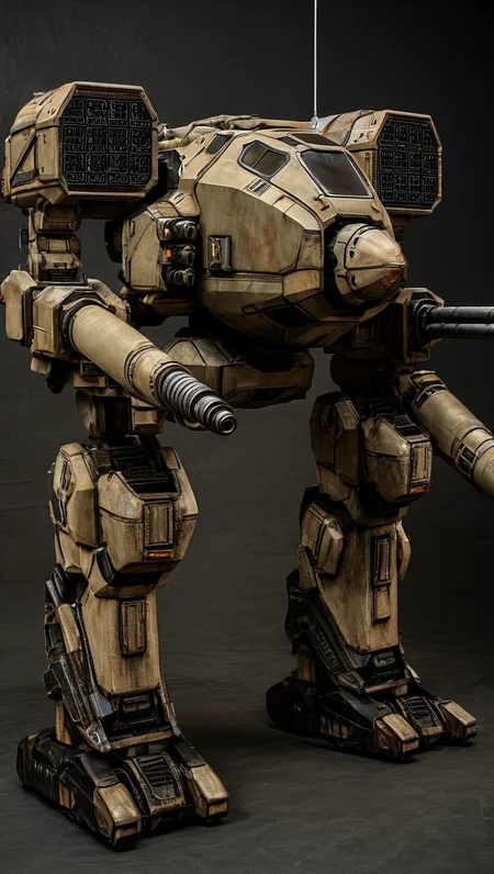 cinematic film still of professional 3d model of (BATTLETECH:1.0),(science fiction:1),(a heavy mech:1.6),(hawken:1.6),(very biggest size mecha:1.6),(long legs:0.8),glowing eyes,(full body:1.2),mechanical parts,robot joints,(holding huge weapon:1.5),(huge mechanical shield:1.2),best quality,masterpiece,highly detailed,ultra-detailed,(huge mechanical weapon:1.3),(detailed weapon:1.2),(huge mechanical gun:1.2),<lora:srdxl_v2_5a1:0.8>,, octane render, highly detailed, volumetric, dramatic lighting, shallow depth of field, vignette, highly detailed, high budget, bokeh, cinemascope, moody, epic, gorgeous, film grain, grainy
