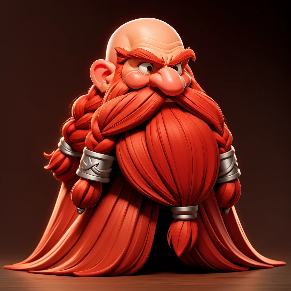anime style, ultra detailed, masterpiece, Harry_Dwarf, dwarf-like, flowing long red beard, braided moustache,bald, silver bangles, <lora:Harry_Dwarf_SD1.5:0.8>