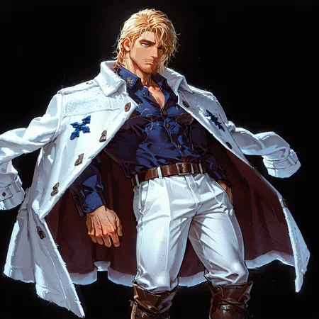 <lora:Gino__Alchemist_Code-000005:.75>tagatamegino, gino_blonde, gino_blue eyes, 1boy, short hair, solo, male focus, manly, mature male, bara, muscular male, coat, collared shirt, long sleeves, belt, pants, boots,
short hair, male focus, muscular male, muscular male, bara, mature, (hairy body, hairy, body hair, glossy skin, bara, mature, facial hair, beard, full beard, sideburn, mustache, stubble), facial hair, bara, mature, body hair, aixiwuganda_(20222192), very awa, masterpiece, best quality, absurdres, newest, perfect quality, detailed background, intricate details,, <lora:slider_Body Type_alpha1.0_rank4_noxattn_last:3><lora:Anime Summer Days 2 Style SDXL_LoRA_Pony Diffusion V6 XL:.6><lora:merged:.7>, DARK, DARK BACKGROUND, LOW-KEY LIGHTING <lora:slider_cfg_scale_boost:.7><lora:Artist6p:.55>, Artist6p, Artist04p,<lora:slider_il_contrast_slider_d1:-.25>,<lora:slider_contract_controller_illus01_v1:.3>, <lora:addon_illustriousXLv01_stabilizer_v1.121:.5>,<lora:Heavenly_Beauty_r1:1>, (heavenlybeauty,)<lora:slider_style_strength_controller_illus01_v1:.25>