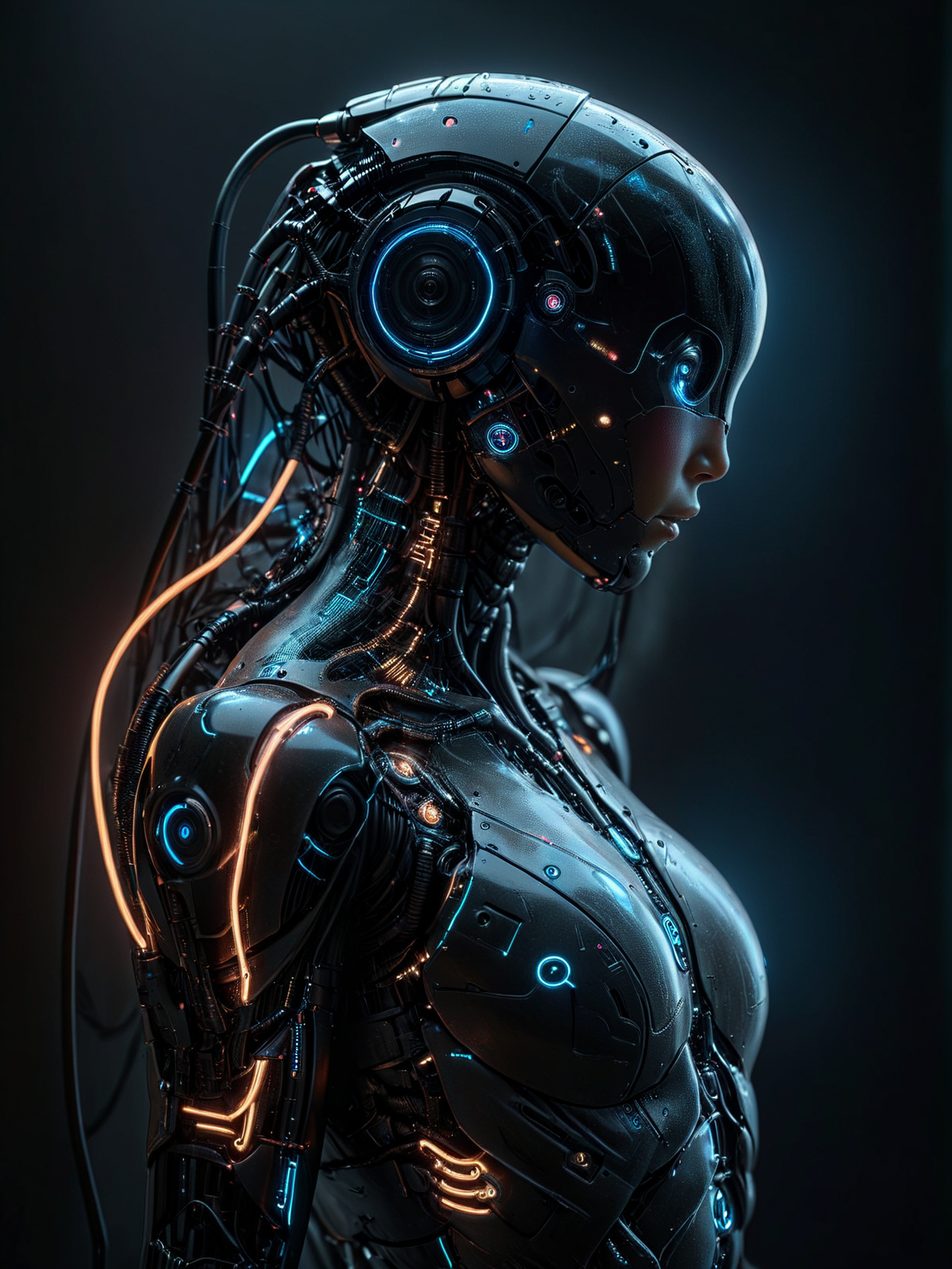 noface, cyborg, close-up, neonbody, lightstreaks <lora:Neon_Cyberpunk_SDXL:0.8> <lora:Faceless_Cyborgs:0.8>  (night:1.4),  steam, depth of field, masterpiece, best quality, ultra high res, (photorealistic, realistic:1.2), deep shadow, raw photo, film grain, Fujifilm XT3, 8k uhd, dslr, <lora:EnvyBetterHiresFixXL01:1>