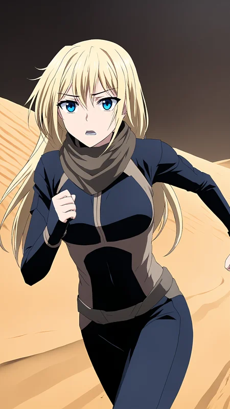 masterpiece, best quality,
cel shading,
<lora:heronever_astel.sdxl.v1:1.1>,
astel
1girl,blond hair, blue eyes, long hair, running,
break,
brow scarf ,
<lora:Dune_Movie_Loha2:0.55>
dune, (fremen, Stillsuit), black clothes,half closed eyes,
night, dark, gloom, blue tint,
low lighting,