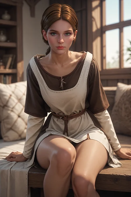 score_9, score_8_up, score_7_up, score_6_up
<lora:KCDTheresa:0.8>
KCDTheresa, 1girl, brown hair, green eyes, long hair, low ponytail, looking at viewer, sitting, one leg crossed over other, leaning forward slightly, front view