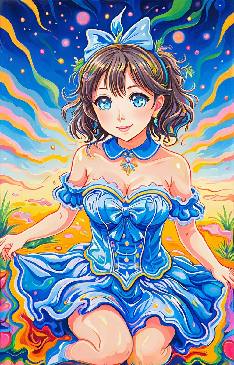 masterpiece,best quality,<lora:tbh25-sdxl:0.9>,illustration, portrait of idolmaster cinderella girls,
