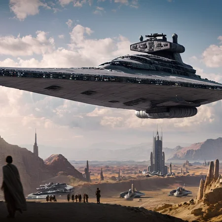 cinematic film still of <lora:star wars style v2:0.8>
<lora:detailed:0.4> detailed
<lora:perfection style:0.4> perfect
<lora:PerfectEyesXL:0.5>
<lora:Chiaroscuro Lighting Style:0.3>
In Star Wars Fictional universe a futuristic city with a futuristic spaceship in the background,outdoors,sky,cloud,no humans,scenery,flying,science fiction,aircraft,vehicle focus,spacecraft,airship , cinematic, film, detailed background, motion picture style, different style, different people, space opera, realistic, sci fi style, cinematic light, dramatic light, perfect color, perfect scene, star wars style, shallow depth of field, vignette, highly detailed, high budget, bokeh, cinemascope, moody, epic, gorgeous, film grain, grainy