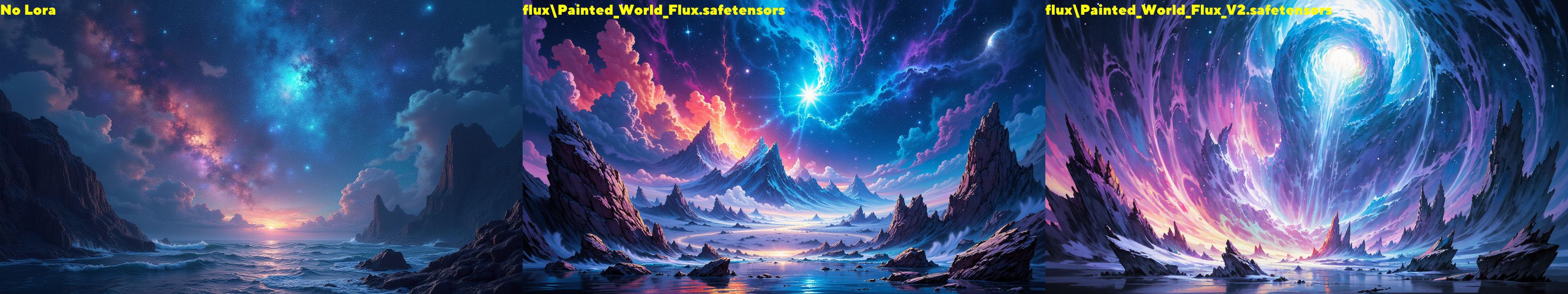 painted world, highly detailed, radical, dramatic angle, masterpiece, best quality, official art, magnificent lighting, lovecraftian , Undersea Quake , Endless expanses of vibrant, radiant stars illuminating the heavenly skies