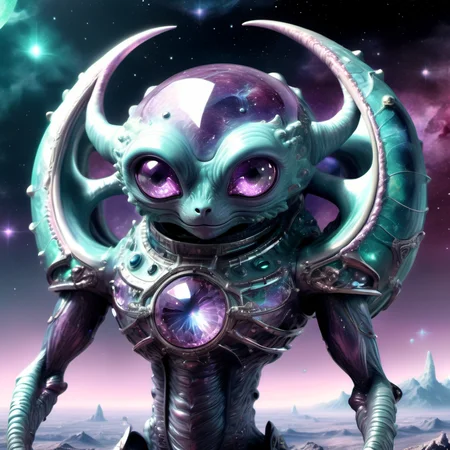 ((best quality)), ((masterpiece)), ((realistic,digital art)), (hyper detailed),DonMC3l3st14l3xpl0r3rsXL Gigantic Mythical Extraterrestrial Terrifying Appendage-rich, Furry Appendages, Tufted-Tailed, Scales, , tech, scifi, futuristic , 8K, HDR, <lora:DonMC3l3st14l3xpl0r3rsXL-000007:1>