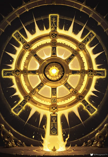 masterpiece, best quality, zz3gypt, glowing, aura, gears, ,<lora:EgyptianIconsIXL_v1:1.0>,