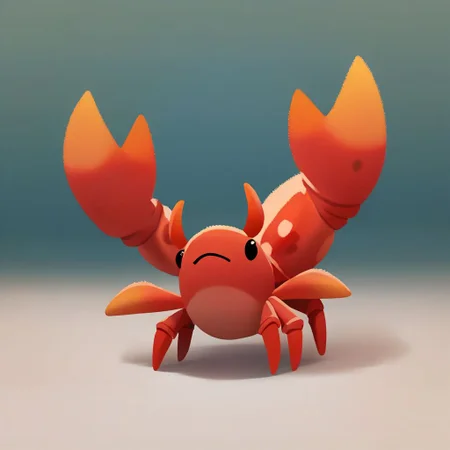 score_9, score_8_up, score_7_up, pikaole, no humans, animal focus, (crab:1.3), full body, solo, blurry background, cute, rating_safe, source_furry, (dynamic pose:0.5)