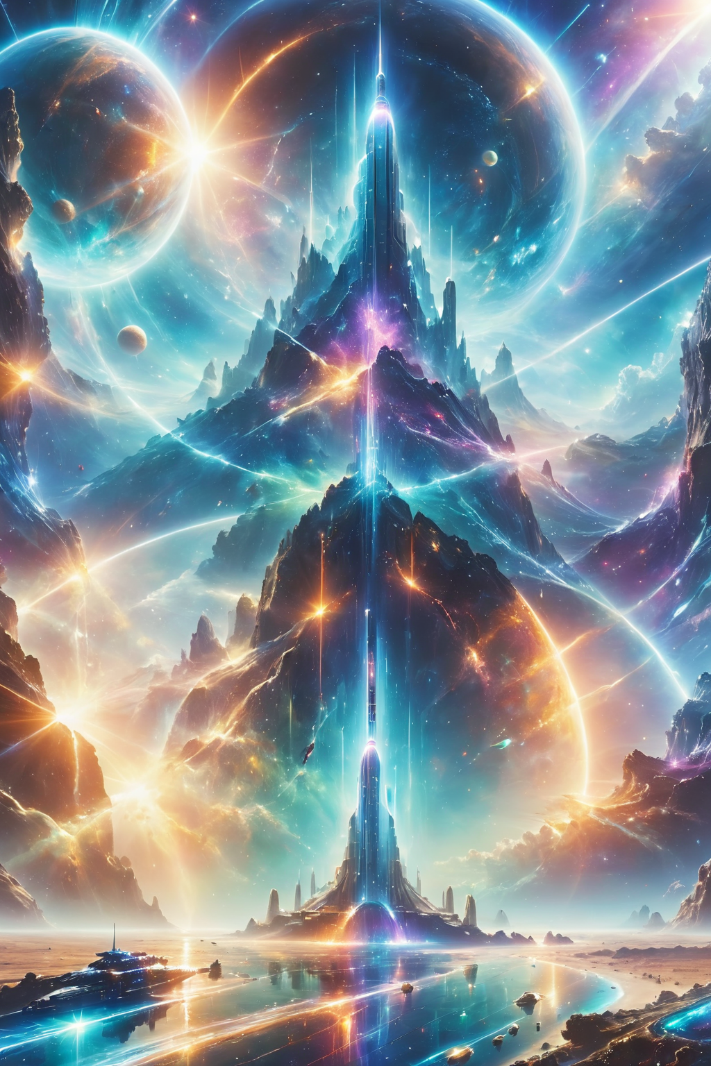 ethereal fantasy concept art of  sci-fi style dreamscape (((Ultra-detailed, 8k, highres, masterpiece)))(((epic-Ultra-HD-details, epic-Ultra-HD-highlights, epic-photo-same-realistic, upscaled-resolution, optimal)))a beautiful serene landscape,<lora:ral-czmcrnbw:0.8>,ral-czmcrnbw,<lora:cs-cr1stal-v2:0.8>,cs-cr1stal-v2,<lora:More_interesting_backgrounds:0.8>,IBG,<lora:more_details:1>,<lora:SyFyEye1_v2.0:0.8>,SyFyEye1,, surreal, ethereal, dreamy, mysterious, fantasy, highly detailed, futuristic, technological, space themes, advanced civilizations, light leaks, lens flares . magnificent, celestial, ethereal, painterly, epic, majestic, magical, fantasy art, cover art, dreamy